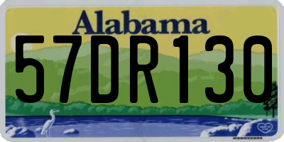 AL license plate 57DR130