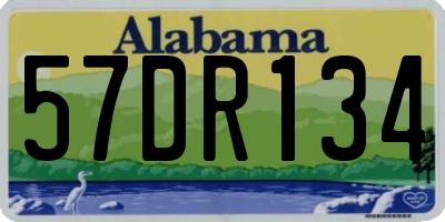 AL license plate 57DR134