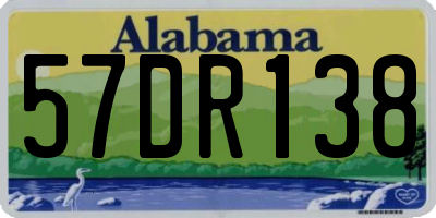 AL license plate 57DR138