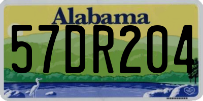 AL license plate 57DR204