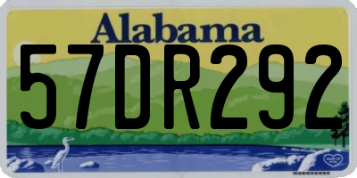 AL license plate 57DR292
