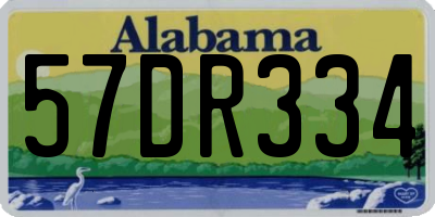 AL license plate 57DR334