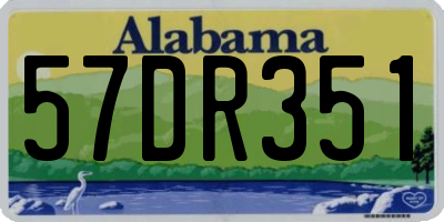 AL license plate 57DR351