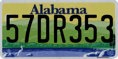 AL license plate 57DR353