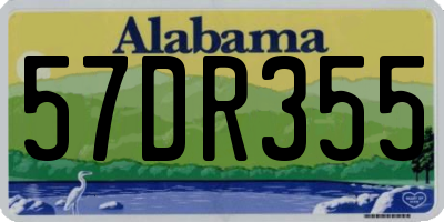 AL license plate 57DR355