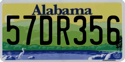 AL license plate 57DR356
