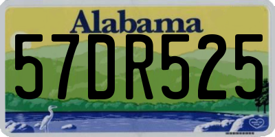 AL license plate 57DR525