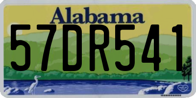 AL license plate 57DR541