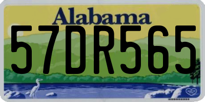 AL license plate 57DR565