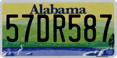 AL license plate 57DR587