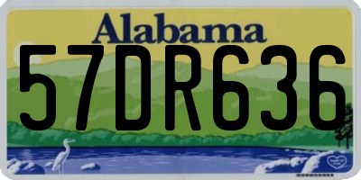 AL license plate 57DR636