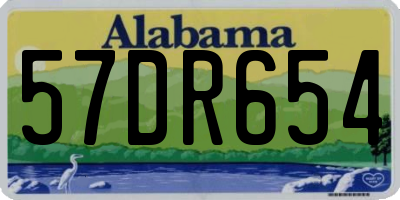 AL license plate 57DR654