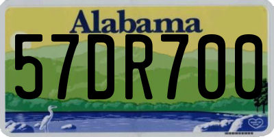 AL license plate 57DR700