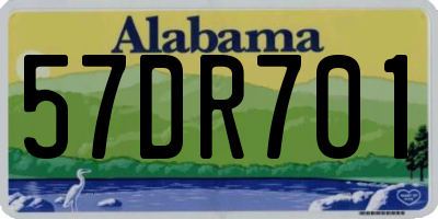 AL license plate 57DR701