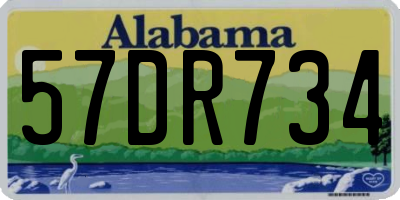 AL license plate 57DR734
