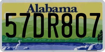 AL license plate 57DR807