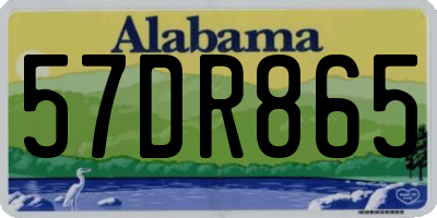 AL license plate 57DR865