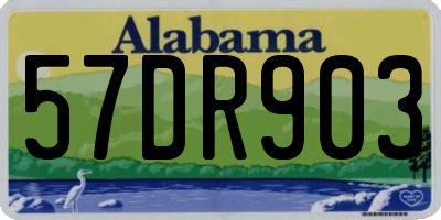 AL license plate 57DR903