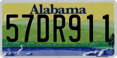 AL license plate 57DR911