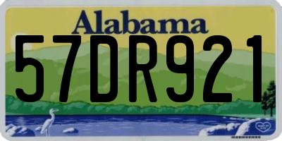 AL license plate 57DR921