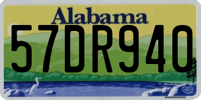 AL license plate 57DR940