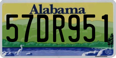 AL license plate 57DR951