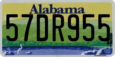 AL license plate 57DR955