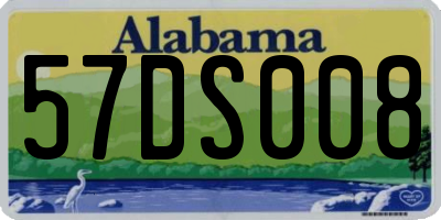 AL license plate 57DS008