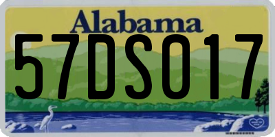 AL license plate 57DS017