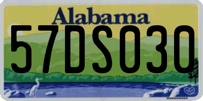 AL license plate 57DS030
