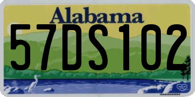 AL license plate 57DS102