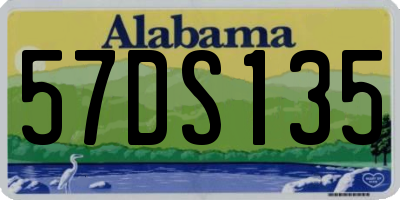 AL license plate 57DS135