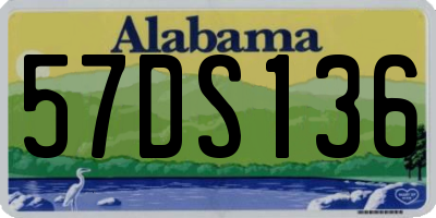 AL license plate 57DS136