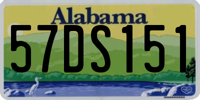 AL license plate 57DS151