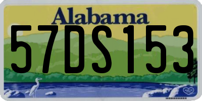 AL license plate 57DS153