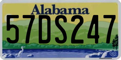 AL license plate 57DS247