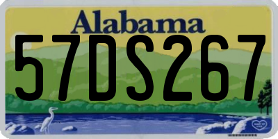 AL license plate 57DS267