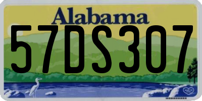 AL license plate 57DS307