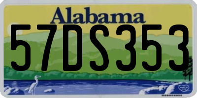 AL license plate 57DS353