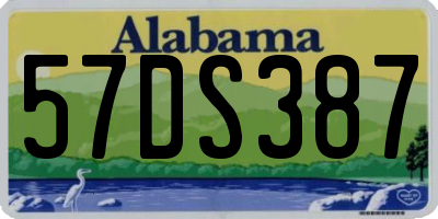 AL license plate 57DS387