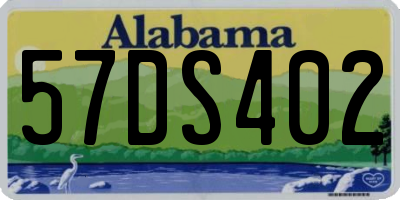 AL license plate 57DS402