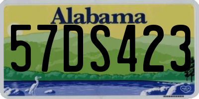AL license plate 57DS423