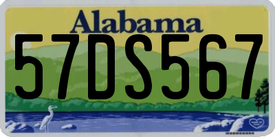 AL license plate 57DS567