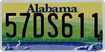 AL license plate 57DS611