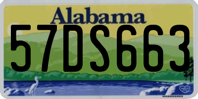 AL license plate 57DS663