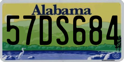 AL license plate 57DS684