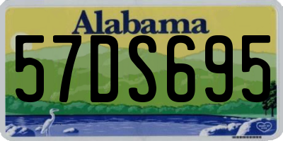 AL license plate 57DS695