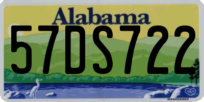AL license plate 57DS722