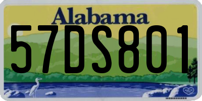 AL license plate 57DS801