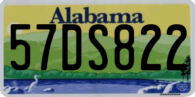AL license plate 57DS822